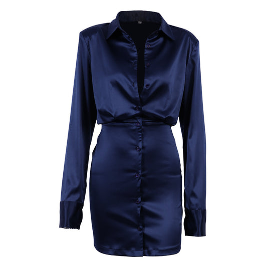 Long sleeved shirt dress for fashion design