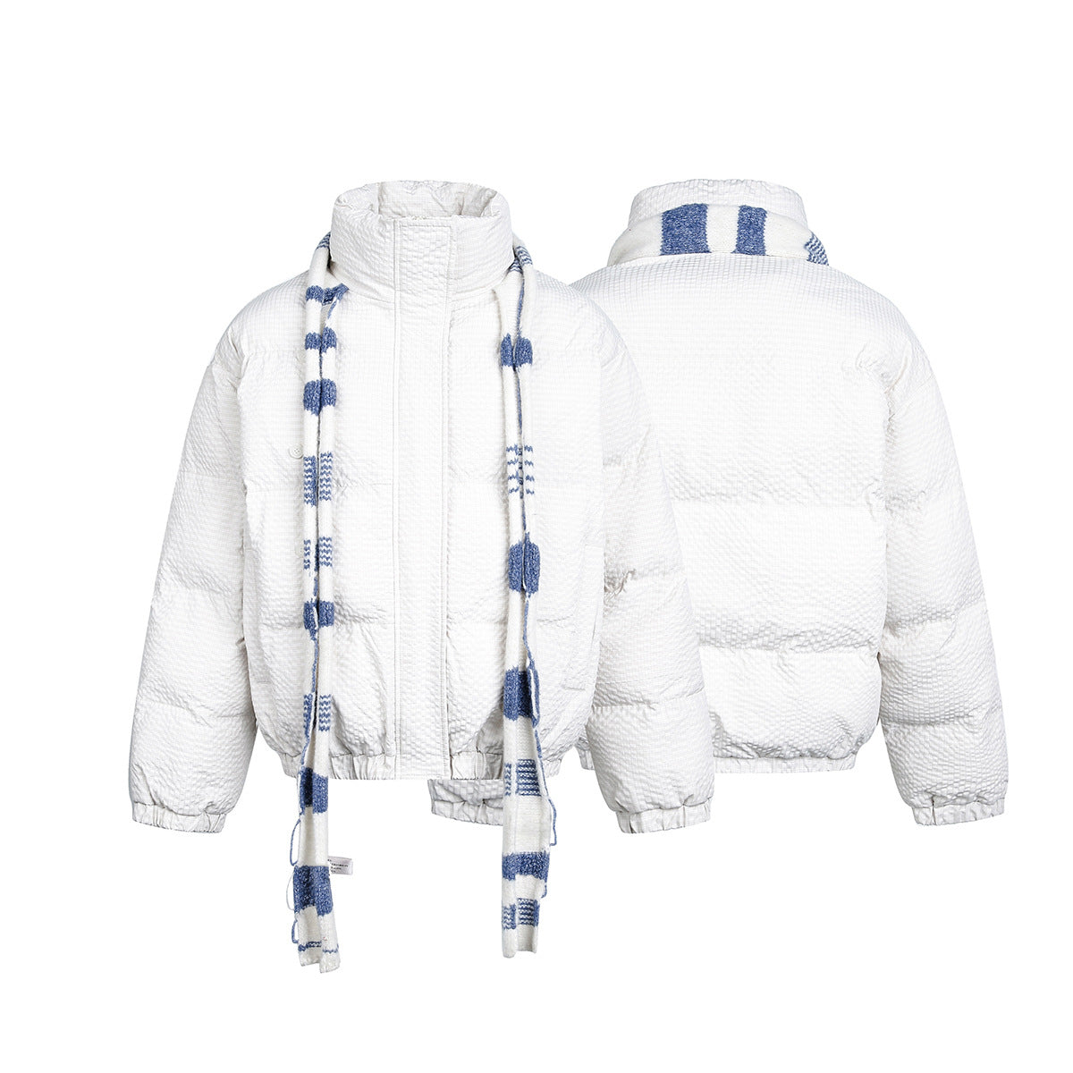 Warm cotton jacket with fake two coats