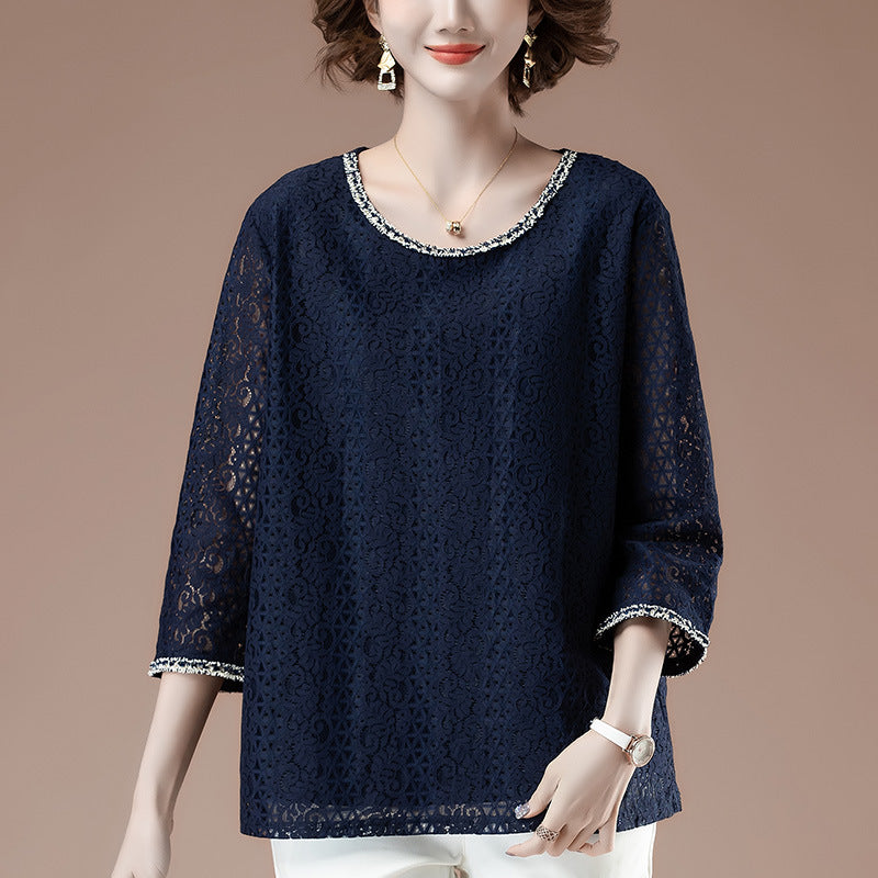 Loose lace top for women
