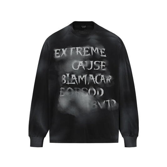 Spray painted vintage letter hoodies for men and women