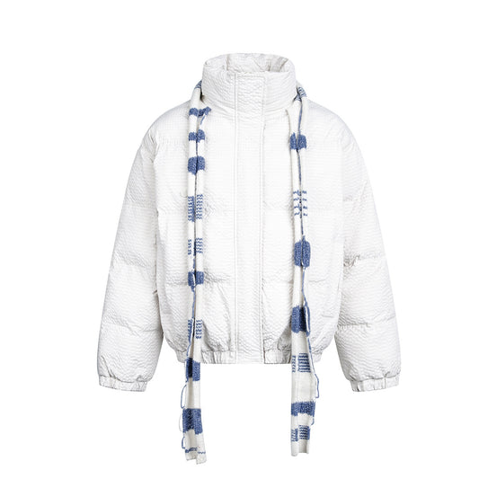 Warm cotton jacket with fake two coats