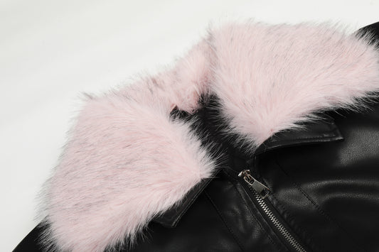 Coats with Fur Collar Solid Color Wholesale Supply