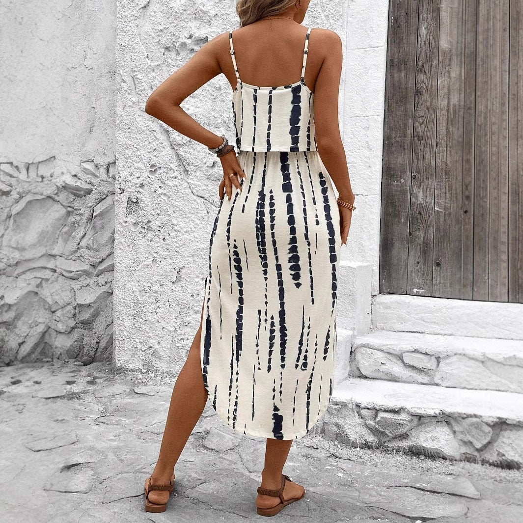 Printed camisole dress for fashion