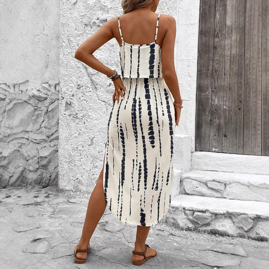 Printed camisole dress for fashion