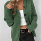 Solid color hooded single breasted sweater for women