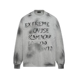 Spray painted vintage letter hoodies for men and women