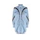 Streetwear Style Loose Fashion Trend Women's Clothing Long Sleeve Jean Jacket Lace Panel Design Denim Coats