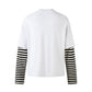 Fake two round neck hoodies for men