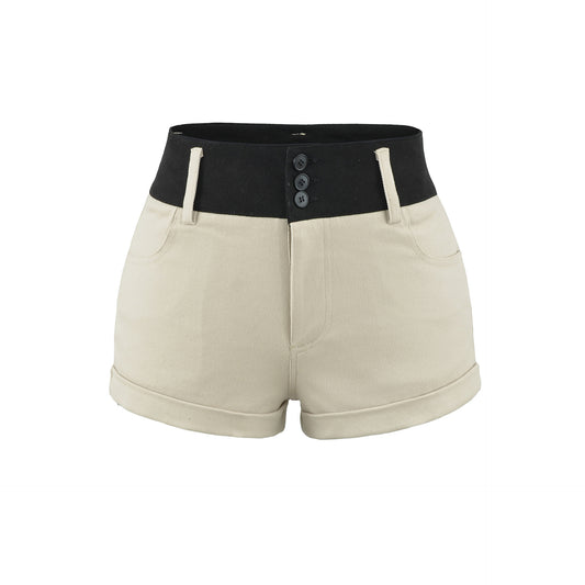 Color blocked shorts for women
