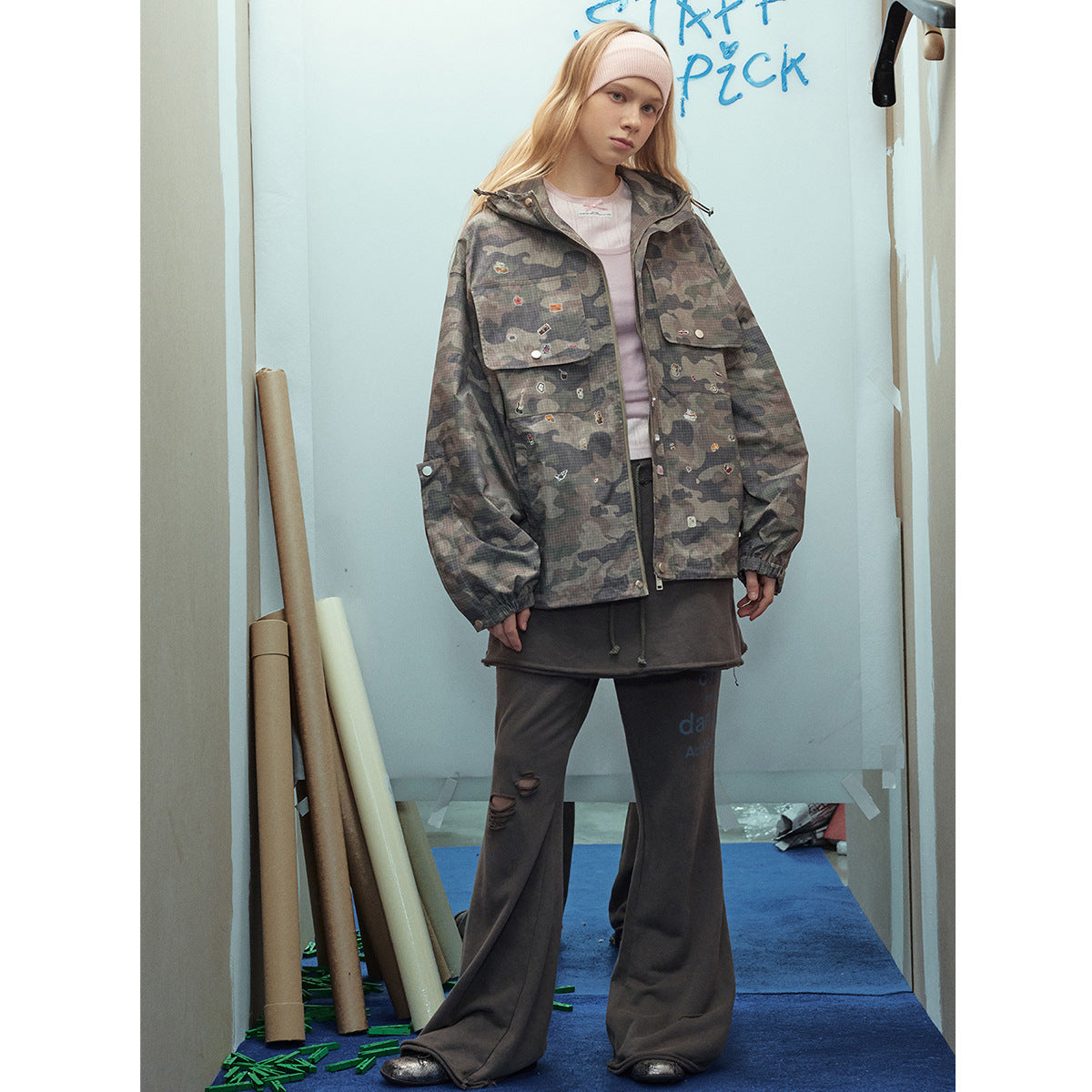 Camouflage jacket hooded jacket for men