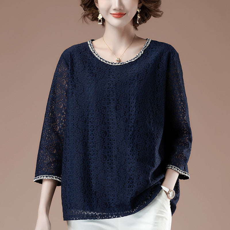 Loose lace top for women