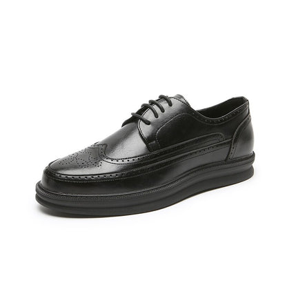 Oxford Shoes Fashion Brogue Men Leather Formal Dress Shoes Man Comfortable Office Party Footwear