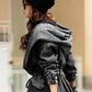New Girl's Denim Jackets Oversized Hoodie Hooded Outerwear Jean Wind Jacket Fashion Design Denim Women Coat