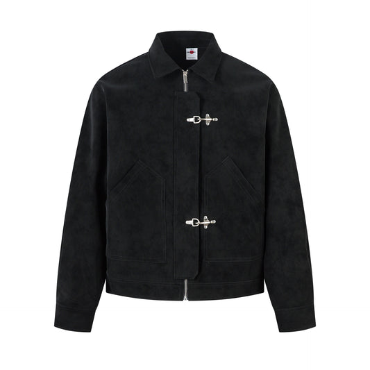 Leather jacket Harrington jacket for men