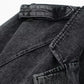 Woman Cropped Denim Jacket  Autumn Women With Belt Jean Jackets for Women Long Sleeve Bomber Streetwear Coats