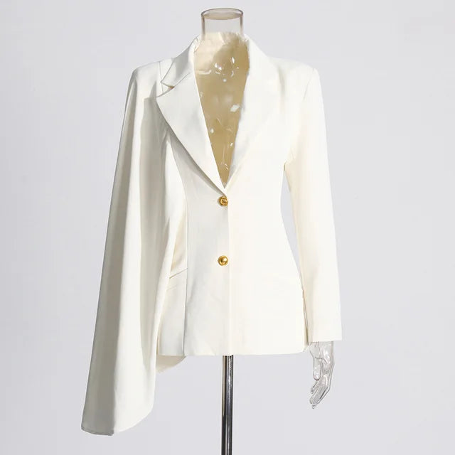 New irregular cut suit+pleated skirt fashion suit for women