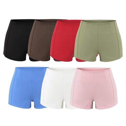 Elastic waist shorts for women