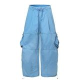 Loose Multi-pocket Relaxed Baggy Wide-leg Trousers Men