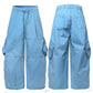 Loose Multi-pocket Relaxed Baggy Wide-leg Trousers Men