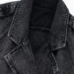 Woman Cropped Denim Jacket  Autumn Women With Belt Jean Jackets for Women Long Sleeve Bomber Streetwear Coats