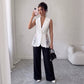 Sleeveless slim fit A-line jacket for fashion