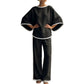 Round neck loose bat sleeves two-piece set