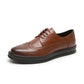 Oxford Shoes Fashion Brogue Men Leather Formal Dress Shoes Man Comfortable Office Party Footwear