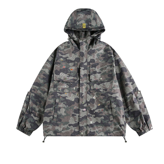 Camouflage jacket hooded jacket for men