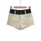 Color blocked shorts for women