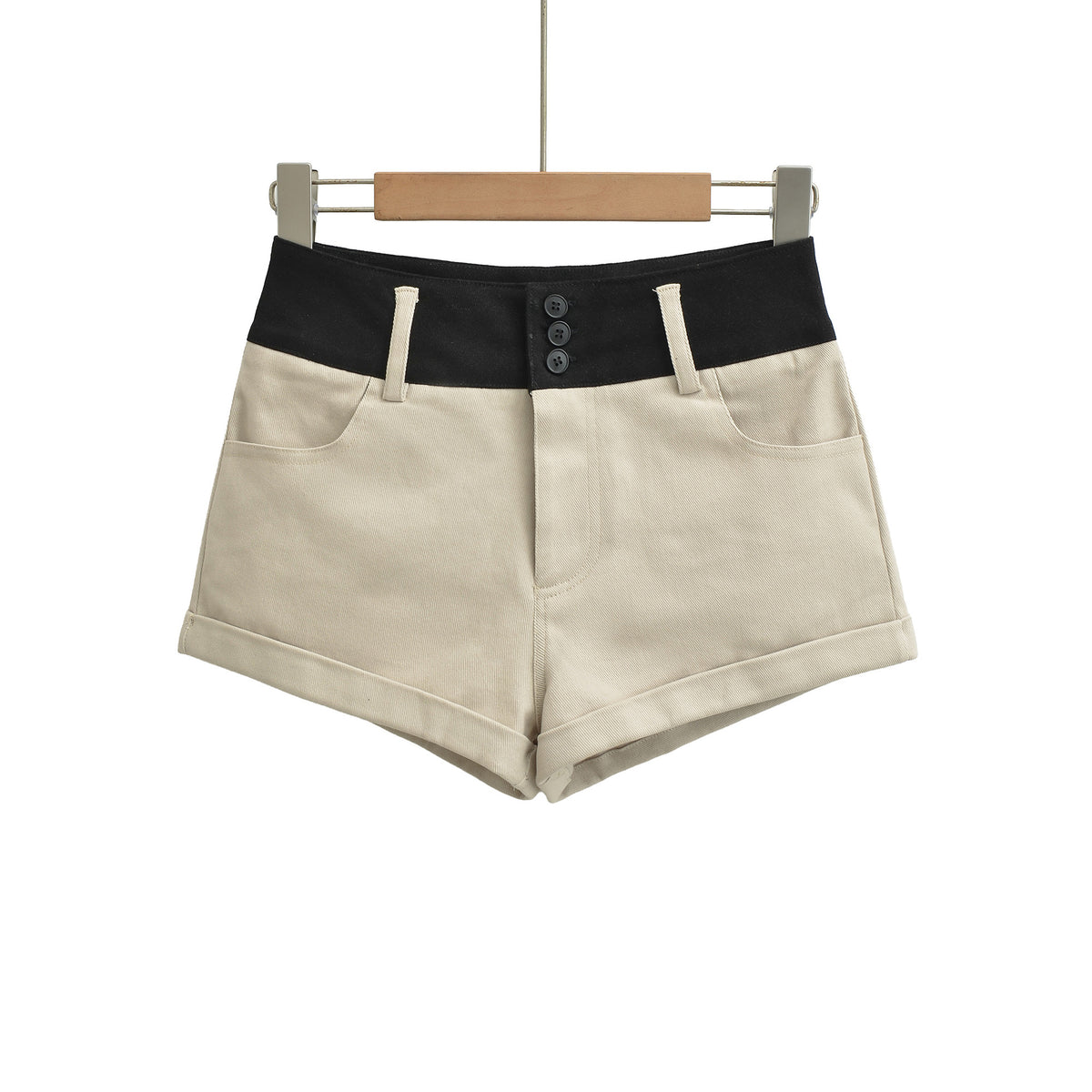 Color blocked shorts for women