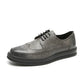 Oxford Shoes Fashion Brogue Men Leather Formal Dress Shoes Man Comfortable Office Party Footwear