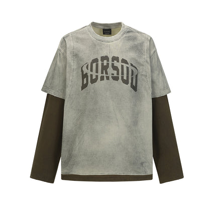 Wash and make two fake color blocked hoodies for men