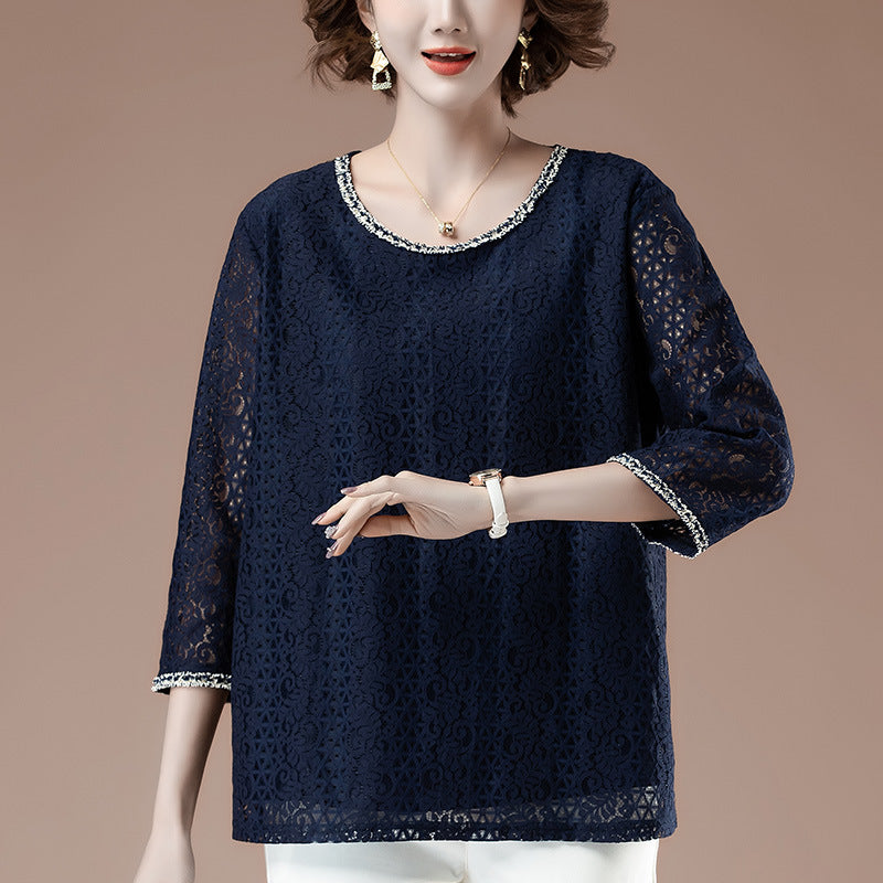 Loose lace top for women