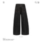 Baggy American Retro High Street Deconstructed Straight Leg Jeans Men Autumn Casual Loose Wide Leg Pants
