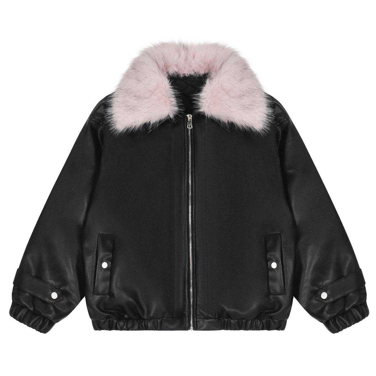 Coats with Fur Collar Solid Color Wholesale Supply
