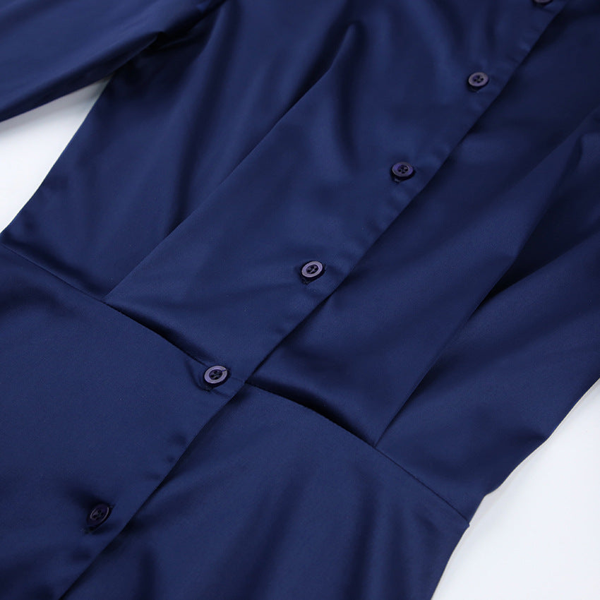 Long sleeved shirt dress for fashion design