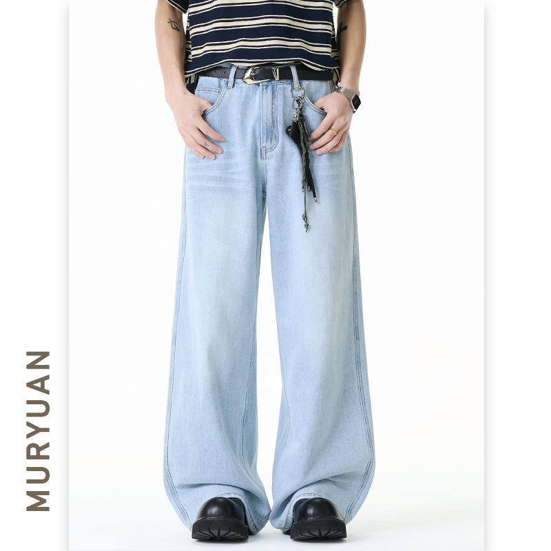 Style Baggy Light Color Denim Pants for Men