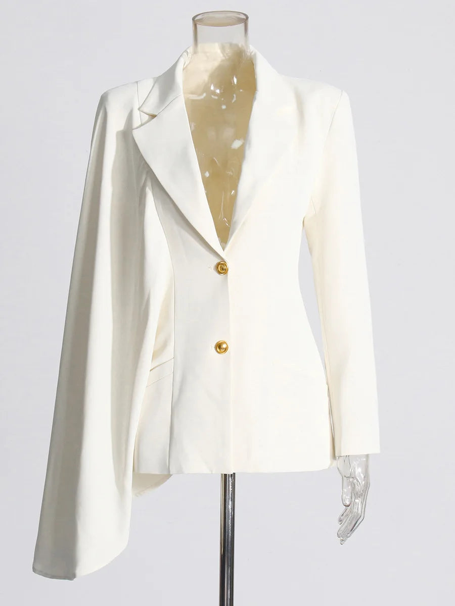 New irregular cut suit+pleated skirt fashion suit for women