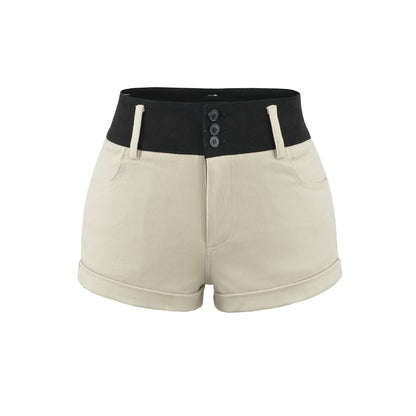 Color blocked shorts for women