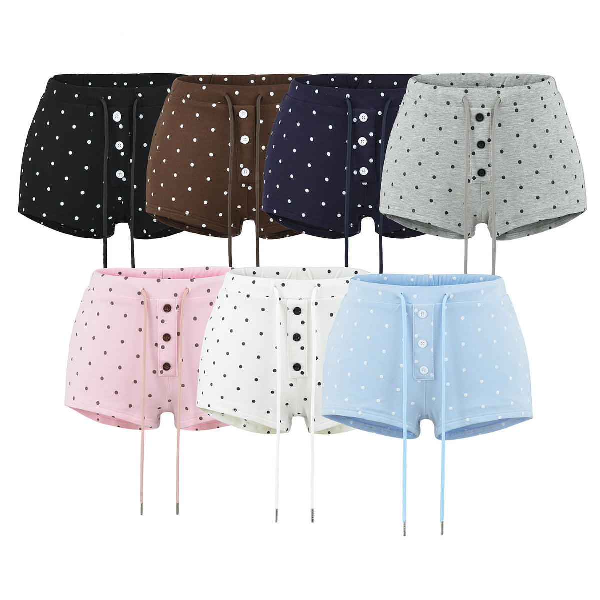 Elastic waist shorts for women
