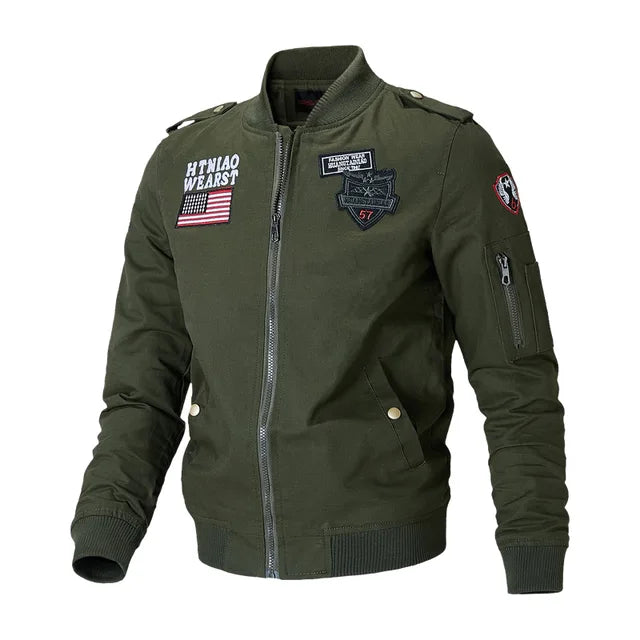 Men Bomber Jackets Air Jaquetas Coats Slim Fit Jackets Casual Coats Good Quality Male Cotton Stand Collar Outerwear Coats 4XL