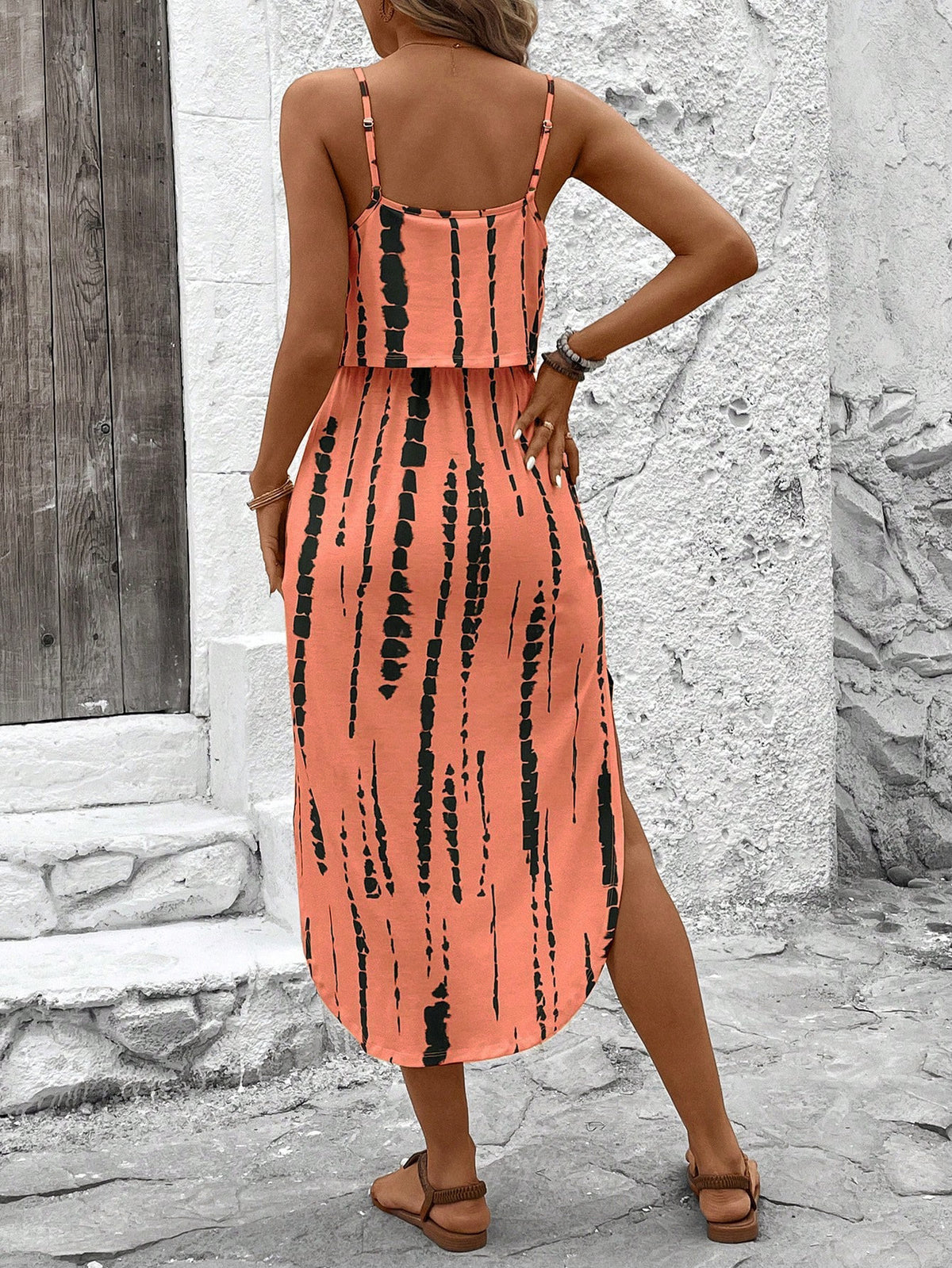 Printed camisole dress for fashion