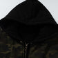 Broken hole hooded fake two coats