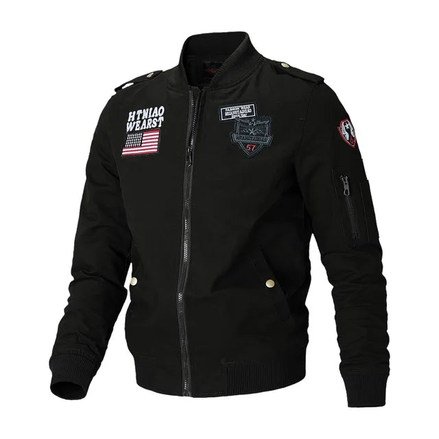 Men Bomber Jackets Air Jaquetas Coats Slim Fit Jackets Casual Coats Good Quality Male Cotton Stand Collar Outerwear Coats 4XL