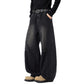 Pleated Baggy Wide-Leg Tapered Denim Pants for Men