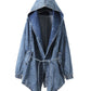 New Girl's Denim Jackets Oversized Hoodie Hooded Outerwear Jean Wind Jacket Fashion Design Denim Women Coat