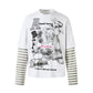 Fake two round neck hoodies for men