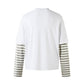 Fake two round neck hoodies for men