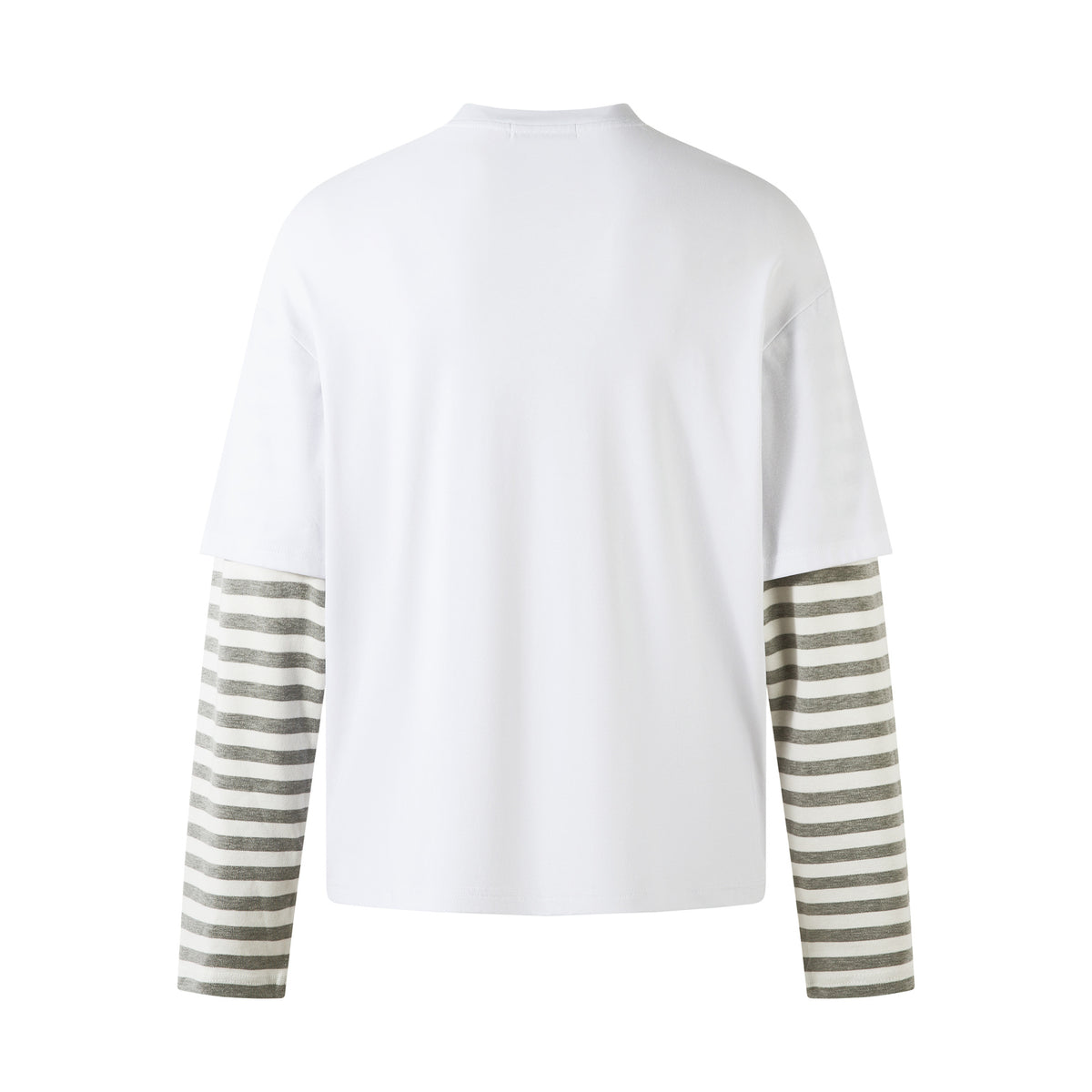 Fake two round neck hoodies for men