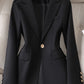 Women's Clothing Office Lady Long Sleeve Blazer Jacket For Women Fashion Suits Coats Female Autumn Brown Tops